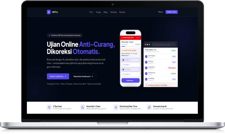 CBTPro — Platform Ujian Online Anti-Curang